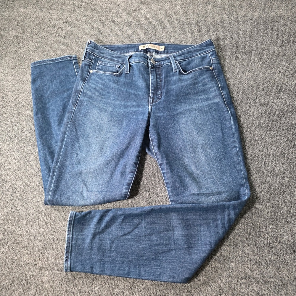 Athleta Sculptek Skinny Jeans Sculpting Performance Denim 6P Blue Womens Petite